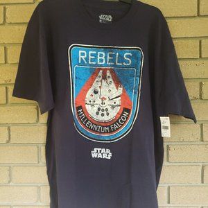 Star Wars Millennium Falcon - Rebels Black T-Shirt Size: XL